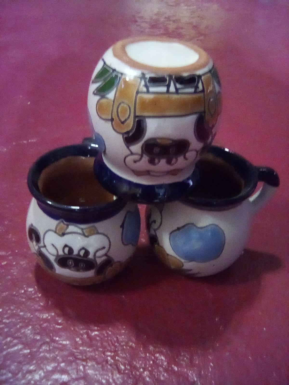 6 jarritos de cerámica