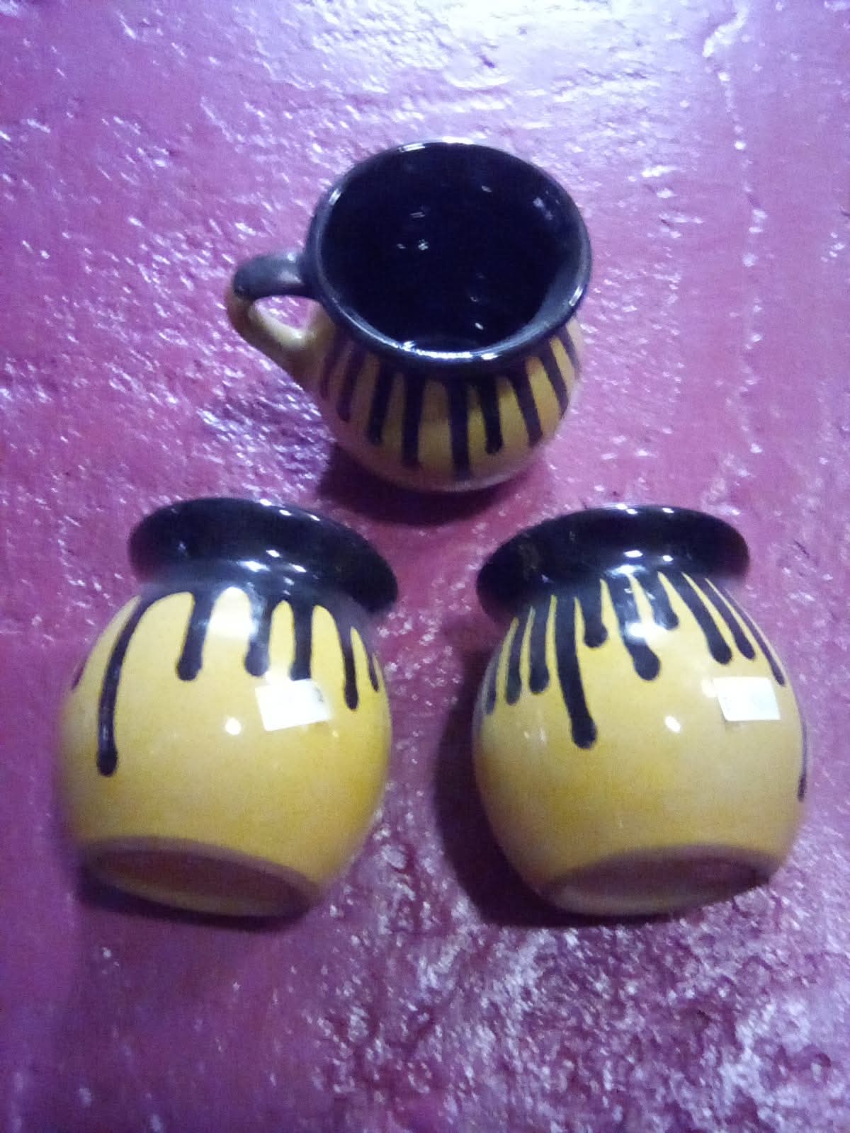 6 jarritos de cerámica