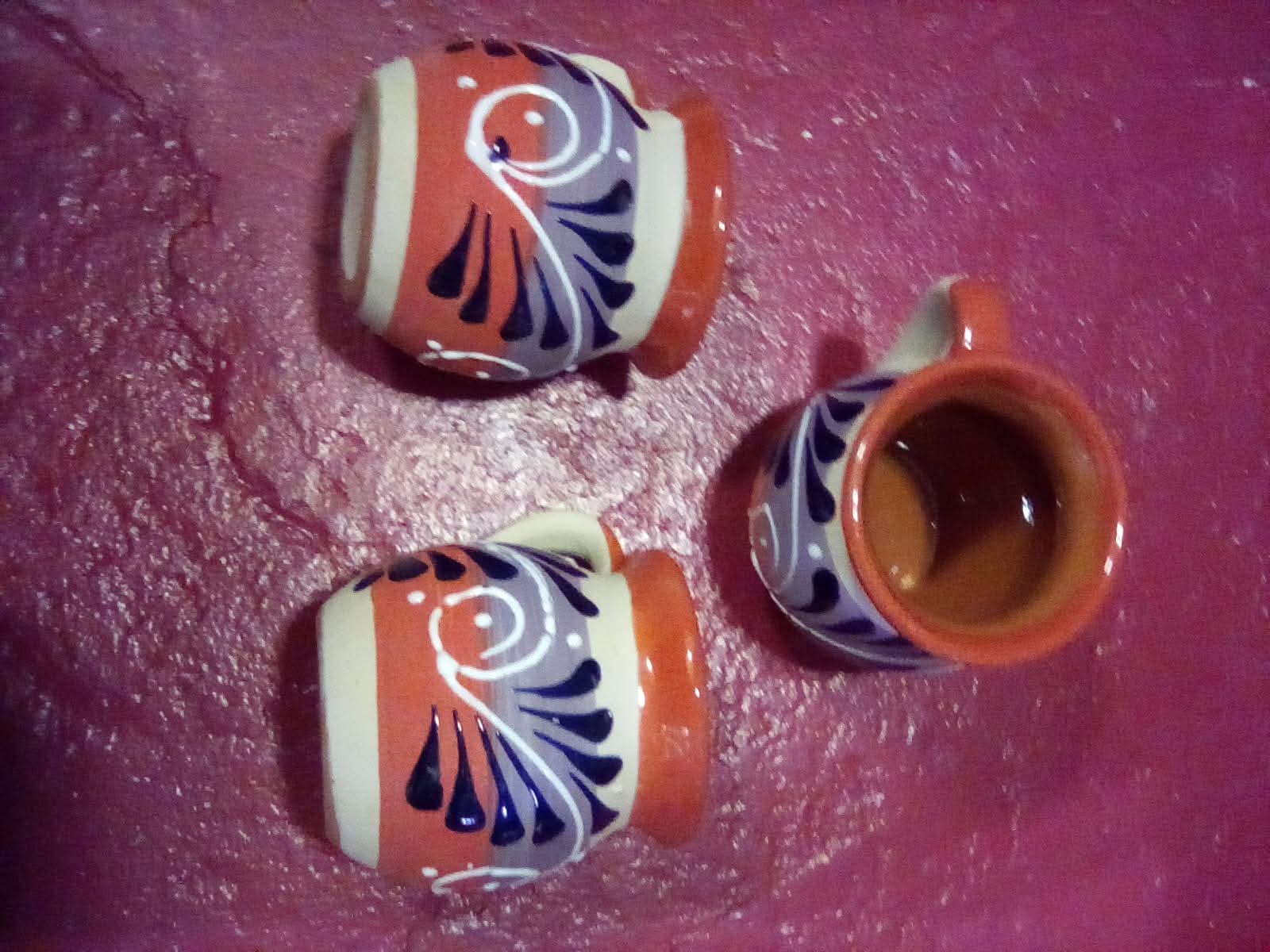 6 jarritos de cerámica