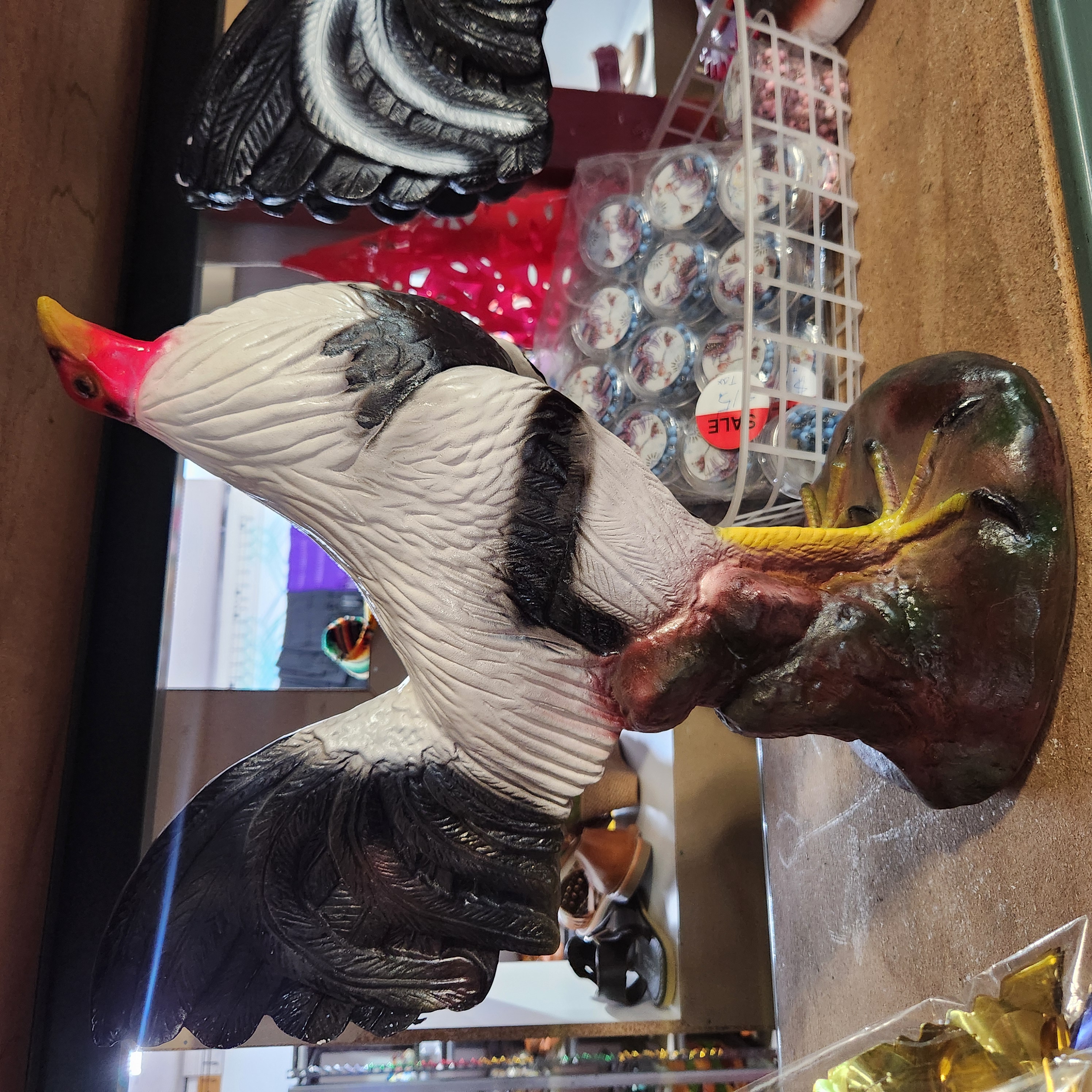 Gallo blanco con negro